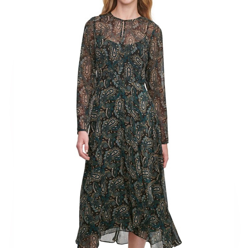 Bohemian long sleeve maxi dress